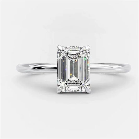 Lab-Grown Diamond Emerald Cut Ring in 18K Gold
