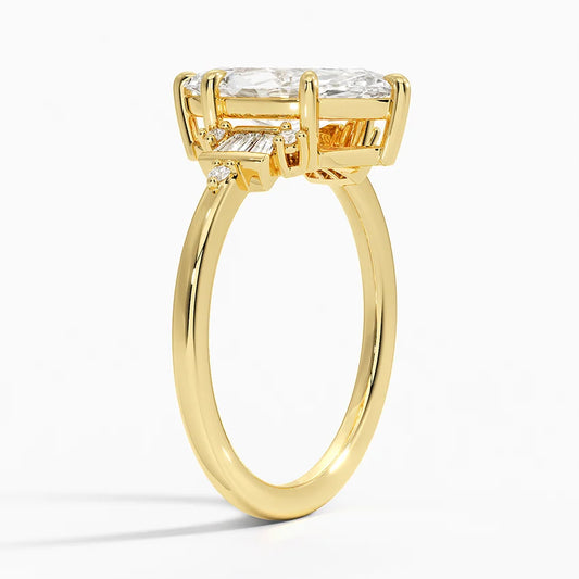 Lab-Grown Diamond Oval Cut Ring in 18K Gold