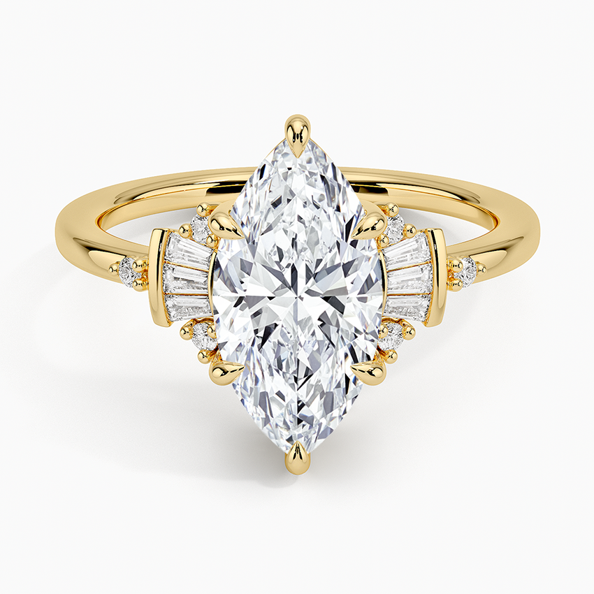 Lab-Grown Diamond Oval Cut Ring in 18K Gold