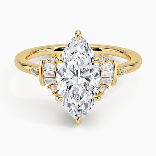 Lab-Grown Diamond Oval Cut Ring in 18K Gold